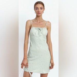 Showpo Ajay Dress in Sage Floral Size M